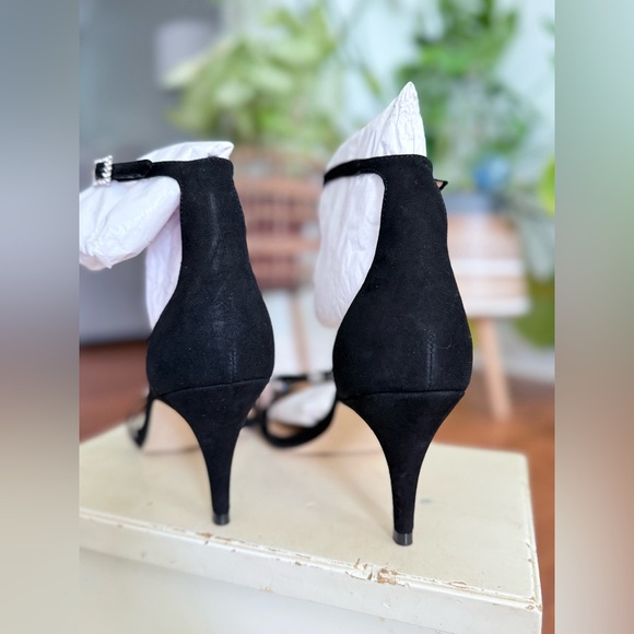 NWT/NIB Talbots Erica Strappy Crystal Heels Black Suede Sz 8.5 SOLD OUT $159 - Picture 5 of 16